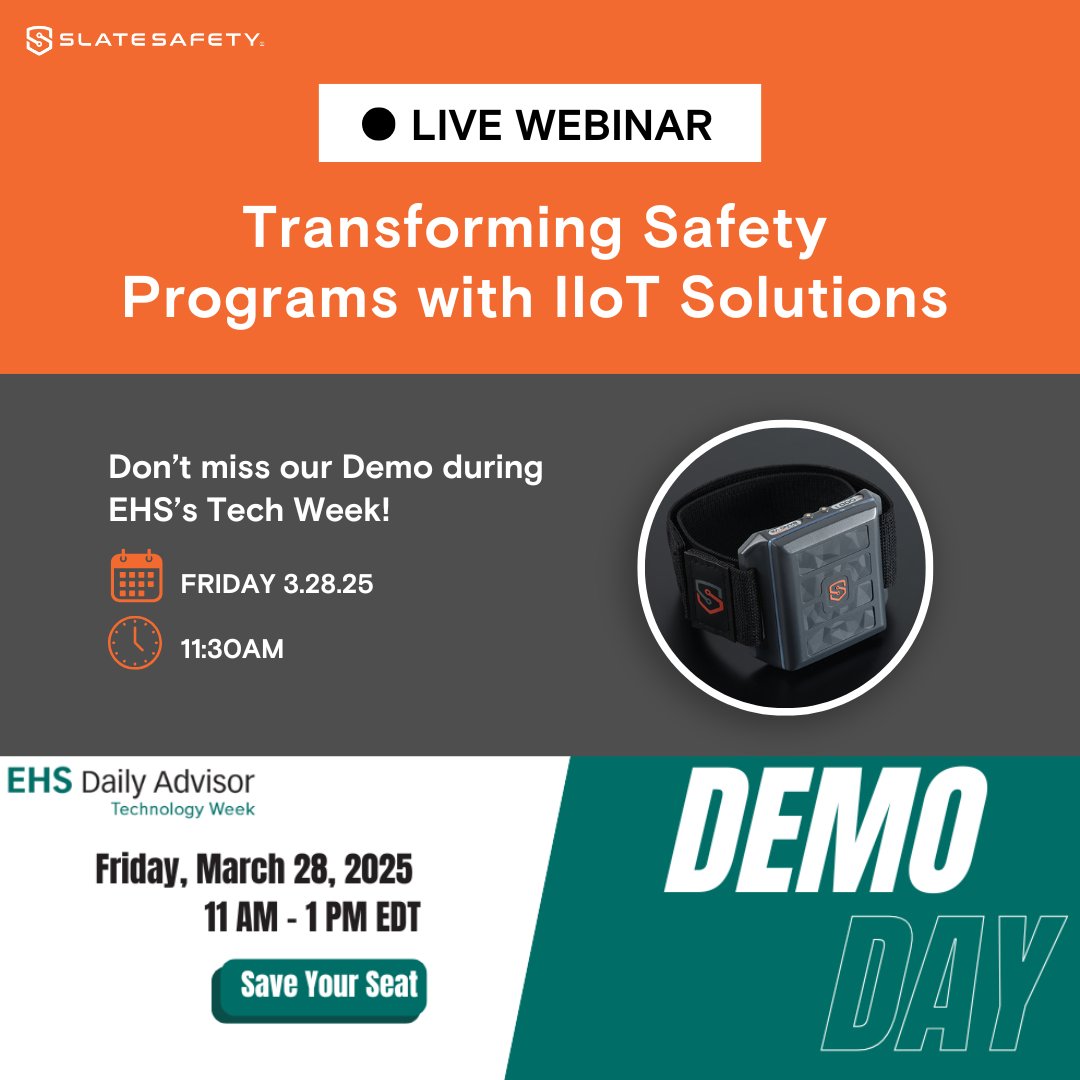 Join us on March 28 at 11:30 AM EDT for a live demo with Chris Ward. Discover how wearables like the BAND V2 are transforming safety in high-risk industries.
Register now: lnkd.in/eiWtsgMT

#webinar #safetytech #wearables #workersafety #ehs #iiot