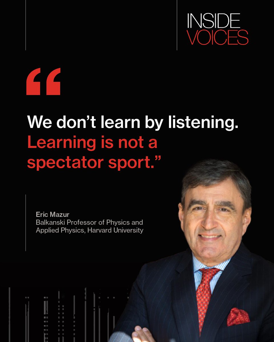 Minerva Project (@minervaproject) on Twitter photo In our tenth edition of Inside Voices, <a href="/eric_mazur/">Eric Mazur</a> shared practical advice from decades of pioneering active learning research and implementation.
Watch an excerpt of the conversation here: hubs.ly/Q03cp_N20 In our tenth edition of Inside Voices, <a href="/eric_mazur/">Eric Mazur</a> shared practical advice from decades of pioneering active learning research and implementation.
Watch an excerpt of the conversation here: hubs.ly/Q03cp_N20