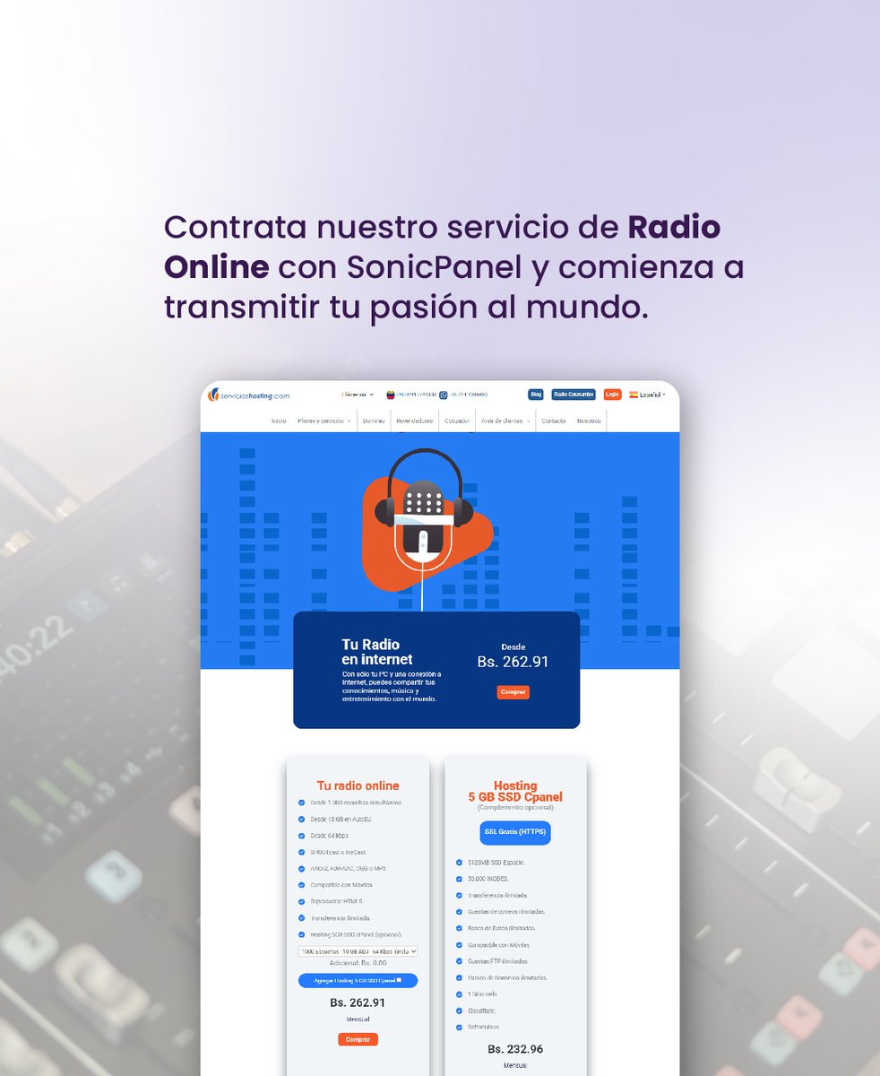 Olvídate de las limitaciones y conecta con tu audiencia en cualquier momento y lugar 🌐 Con el poder de Sonic Panel, gestiona tu contenido de forma intuitiva y profesional. 
#RadioOnline #Streaming #SonicPanel #ServiciosHosting #MarketingDigital #Sitiosweb #desarrolloweb