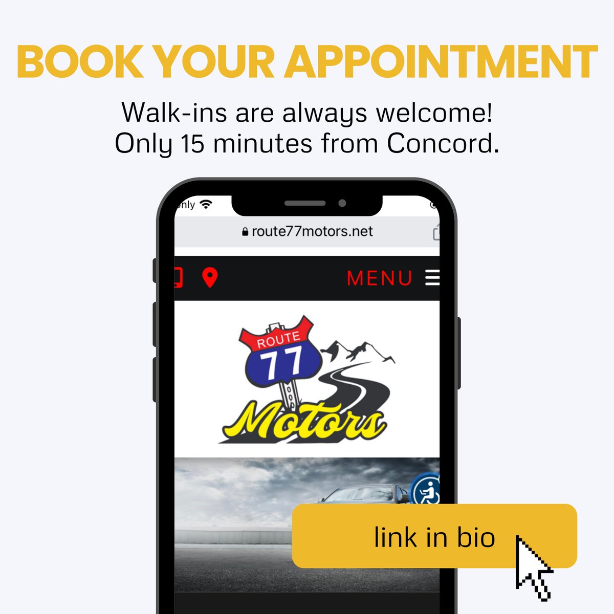 Route77Motors's tweet photo. Whether you schedule your service appointment online with the form below or call (603) 529-7700 
We'll provide the excellent service you've come to expect from us!

Learn more:
https://t.co/nO4SRc2inW
.
.
.
#route77motors https://t.co/Vn1AAJYckF