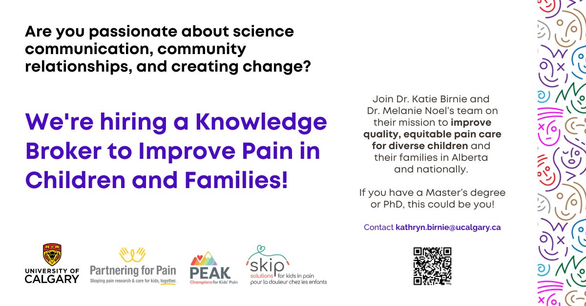 Solutions for Kids in Pain (@kidsinpain) on Twitter photo π <a href="/UCalgaryMed/">UCalgaryMedicine</a> is hiring a Knowledge Broker to improve pain in children and families! Work with dynamic leaders and diverse partners, mobilize research, and drive national impact.
To learn more and apply, click here! β‘οΈtinyurl.com/355xff86
<a href="/ACHFKids/">Alberta Children's Hospital Foundation</a> π <a href="/UCalgaryMed/">UCalgaryMedicine</a> is hiring a Knowledge Broker to improve pain in children and families! Work with dynamic leaders and diverse partners, mobilize research, and drive national impact.
To learn more and apply, click here! β‘οΈtinyurl.com/355xff86
<a href="/ACHFKids/">Alberta Children's Hospital Foundation</a>