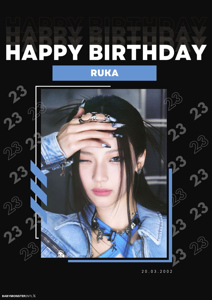 RUKA, it’s your day! 🎉 Sending the biggest birthday wishes to you. May your day fill be filled with all the love. Keep shining! We MONSTIEZ love you so much 💙

OUR ICON RUKA DAY
#23RDCROWNFORRUKA
#3월의_빛나는_루카_생일
#伝説のル力23歳