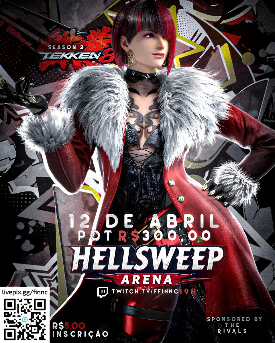 A segunda edição do Hellsweep Arena já está marcada para dia 12/04. 

Pot: 300R$ + 100% BONUS de inscrição.
Inscrições 5R$, pelo link abaixo. Pagamento no QRCode ou chave pix.

challonge.com/pt/hsarena2_
Chave: fernando.fh123@gmail.com
twitch.tv/ffinnc