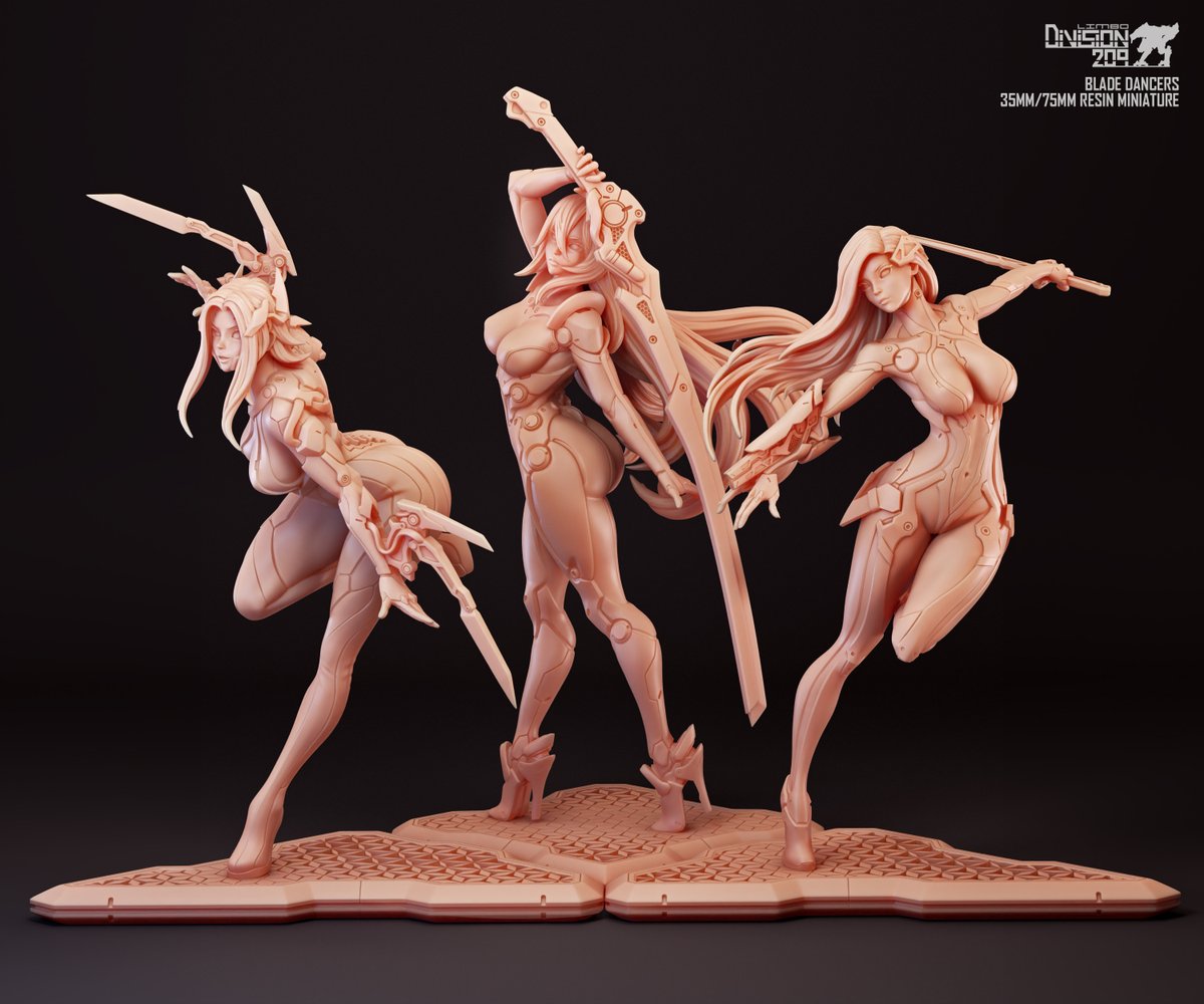Pre-orders of our new release Blade Dancers have started!! (in both 35mm and 75mm resin miniatures) Together with Tanya Shadowbane 75mm 2nd edition. (all in limited numbers)
Plus all items above are VAT free and Tariff free during pre-order!
limbodivision209.com