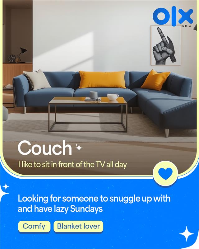 OLX_India's tweet photo. Your binge-watching partner is waiting for you on OLX!
Find your perfect couch on our website now.
#OLXIndia #BuySellHassleFree #OLXKarBechDe #PrelovedDeals #SecondHandSeFirstClass #SmartShopping #DeclutterYourSpace #BudgetBuy #SellItOnOLX https://t.co/rmSsbcoGJb