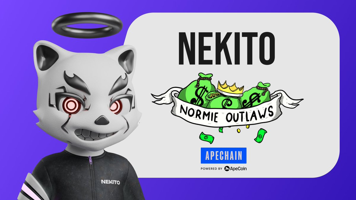 NekitoNFT's tweet image. NEKITO - WHITELIST ANNOUNCEMENT 🐈

Project: Normie Outlaws

Twitter: @tearsofnormies

Chain: Apechain @apecoin 💙

Supply: 3300

Price GTD-Phase: 33 APE

Price Allowlist-Phase: 33 APE

Price Public-Phase: 33 APE

DATE: 20th March 08:30pm CET

🐈 NEKITO-Holders

👉 All Delisted…
