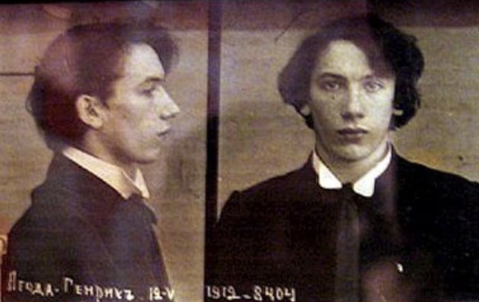 Future Soviet NKVD chief Genrikh Yagoda in tsarist police mugshot, 1912