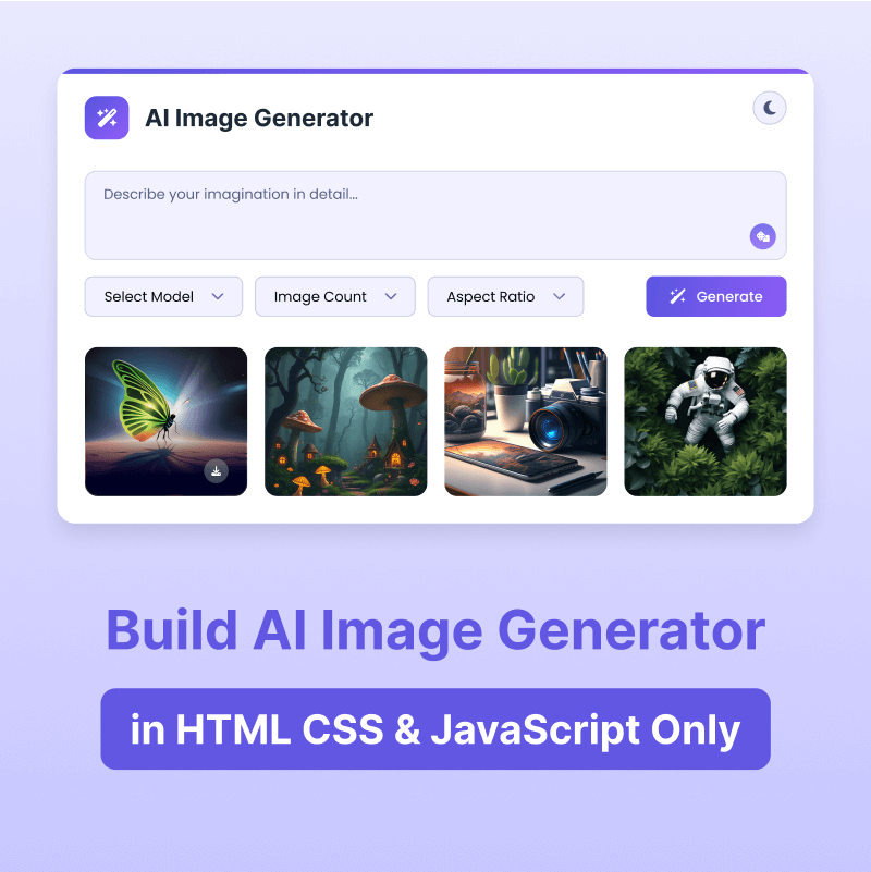 codingnepal's tweet image. ✨ Build AI Image Generator in HTML CSS &amp;amp; JavaScript

▶️ Video tutorial: youtu.be/J5zsvyEfhi4
☕ Source code (Paid): buymeacoffee.com/codingnepal/e/…
🌐 Source code (Free): codingnepalweb.com

#html #css #javascript #ai #imagegenerator #coding #webdevelopment