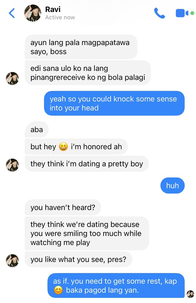 fouritez's tweet photo. end up here,
a #leerionz filo au

JUST IN: student council president, lev (lh), known for being stoic, was seen smiling during a volleyball match?

paano, eh natamaan ng bola sa mukha ang ‘pet peeve’ niyang si ravi (rw), the volleyball varsity’s team captain. https://t.co/iD2f63MCvW