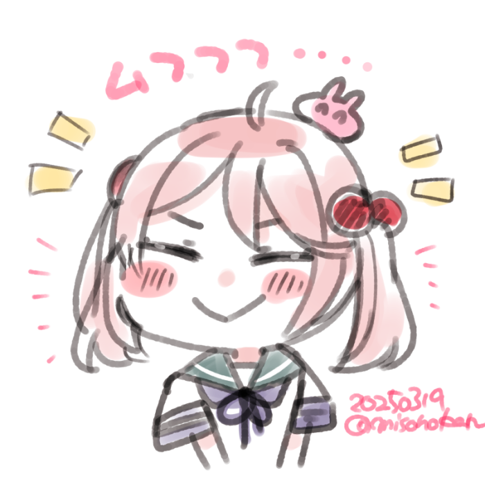 漣(艦これ) 「ちょっとだけ いいことあった～～～～～ 」|みその🍥休憩中🐰🍓🌸のイラスト