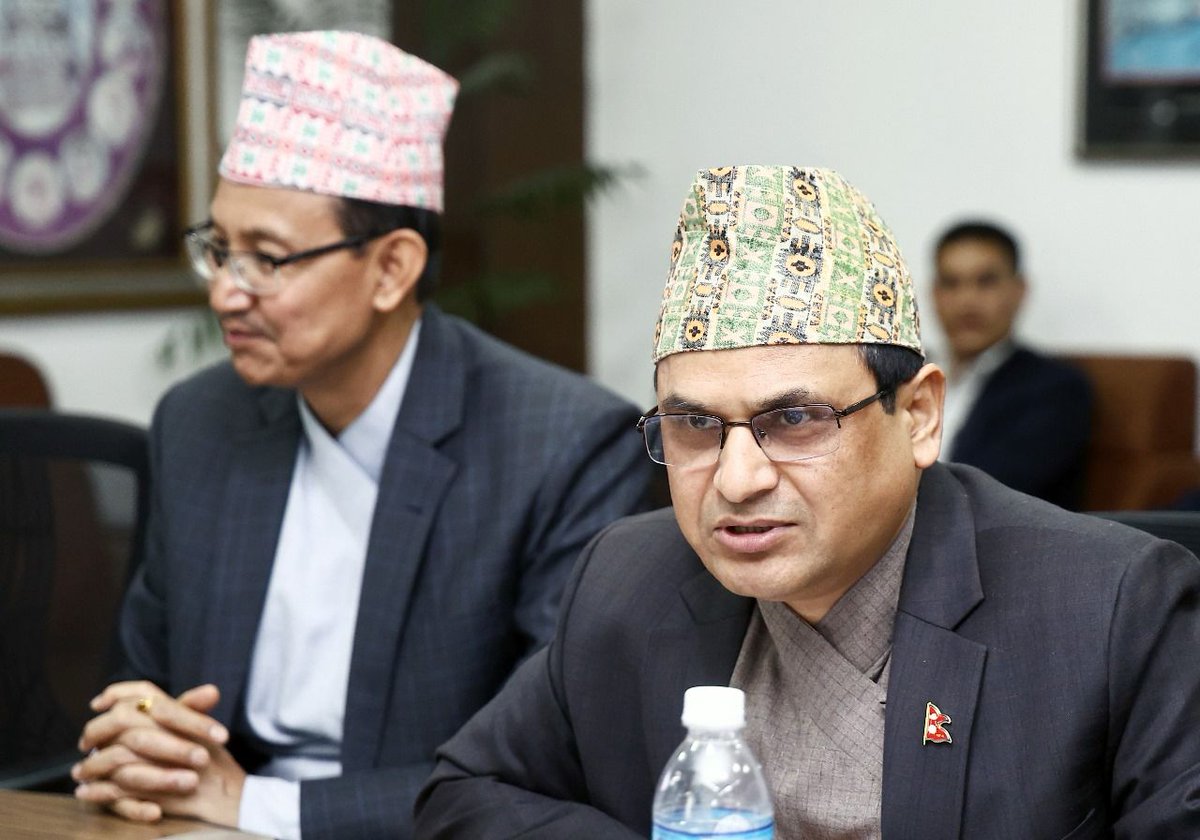 MOF Nepal ЁЯЗ│ЁЯЗ╡ (@mofnepal) on Twitter photo рдЕрд░реНрде рдордиреНрддреНрд░рд╛рд▓рдпрдорд╛ рдмреИрдардХ ред рдиреЗрдкрд╛рд▓ рдЕрд▓реНрдкрд╡рд┐рдХрд╕рд┐рдд рд░рд╛рд╖реНрдЯреНрд░ рд╕рдореВрд╣рдмрд╛рдЯ рд╡рд┐рдХрд╛рд╕рд╢реАрд▓ рд░рд╛рд╖реНрдЯреНрд░рдорд╛ рд╕реНрддрд░реЛрдиреНрдирддрд┐ рд╣реБрдБрджрд╛ рдЕрдмрд▓рдореНрд╡рди рдЧрд░реНрдиреБрдкрд░реНрдиреЗ рд░рдгрдиреАрддрд┐ рдХрд╛рд░реНрдпрд╛рдиреНрд╡рдпрдирдХрд╛ рд▓рд╛рдЧрд┐ рдЕрд░реНрде рдордиреНрддреНрд░рд╛рд▓рдпрд▓реЗ рдЧрд░реНрдиреБрдкрд░реНрдиреЗ рддрдпрд╛рд░реАрдХрд╛ рдХрд╛рд░реНрдпрд╣рд░реБрдмрд╛рд░реЗ рдЧреГрд╣рдХрд╛рд░реНрдп рд╕реБрд░реБ ред
<a href="/bpaudel1959/">Bishnu Prasad Paudel</a> рдЕрд░реНрде рдордиреНрддреНрд░рд╛рд▓рдпрдорд╛ рдмреИрдардХ ред рдиреЗрдкрд╛рд▓ рдЕрд▓реНрдкрд╡рд┐рдХрд╕рд┐рдд рд░рд╛рд╖реНрдЯреНрд░ рд╕рдореВрд╣рдмрд╛рдЯ рд╡рд┐рдХрд╛рд╕рд╢реАрд▓ рд░рд╛рд╖реНрдЯреНрд░рдорд╛ рд╕реНрддрд░реЛрдиреНрдирддрд┐ рд╣реБрдБрджрд╛ рдЕрдмрд▓рдореНрд╡рди рдЧрд░реНрдиреБрдкрд░реНрдиреЗ рд░рдгрдиреАрддрд┐ рдХрд╛рд░реНрдпрд╛рдиреНрд╡рдпрдирдХрд╛ рд▓рд╛рдЧрд┐ рдЕрд░реНрде рдордиреНрддреНрд░рд╛рд▓рдпрд▓реЗ рдЧрд░реНрдиреБрдкрд░реНрдиреЗ рддрдпрд╛рд░реАрдХрд╛ рдХрд╛рд░реНрдпрд╣рд░реБрдмрд╛рд░реЗ рдЧреГрд╣рдХрд╛рд░реНрдп рд╕реБрд░реБ ред
<a href="/bpaudel1959/">Bishnu Prasad Paudel</a>