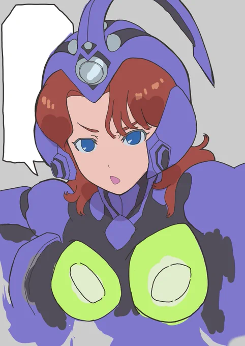 これは流行りのネタに乗っかろうと描き始めたものの何か途中で諦めた最初のOVA版のガイバーⅡですw 