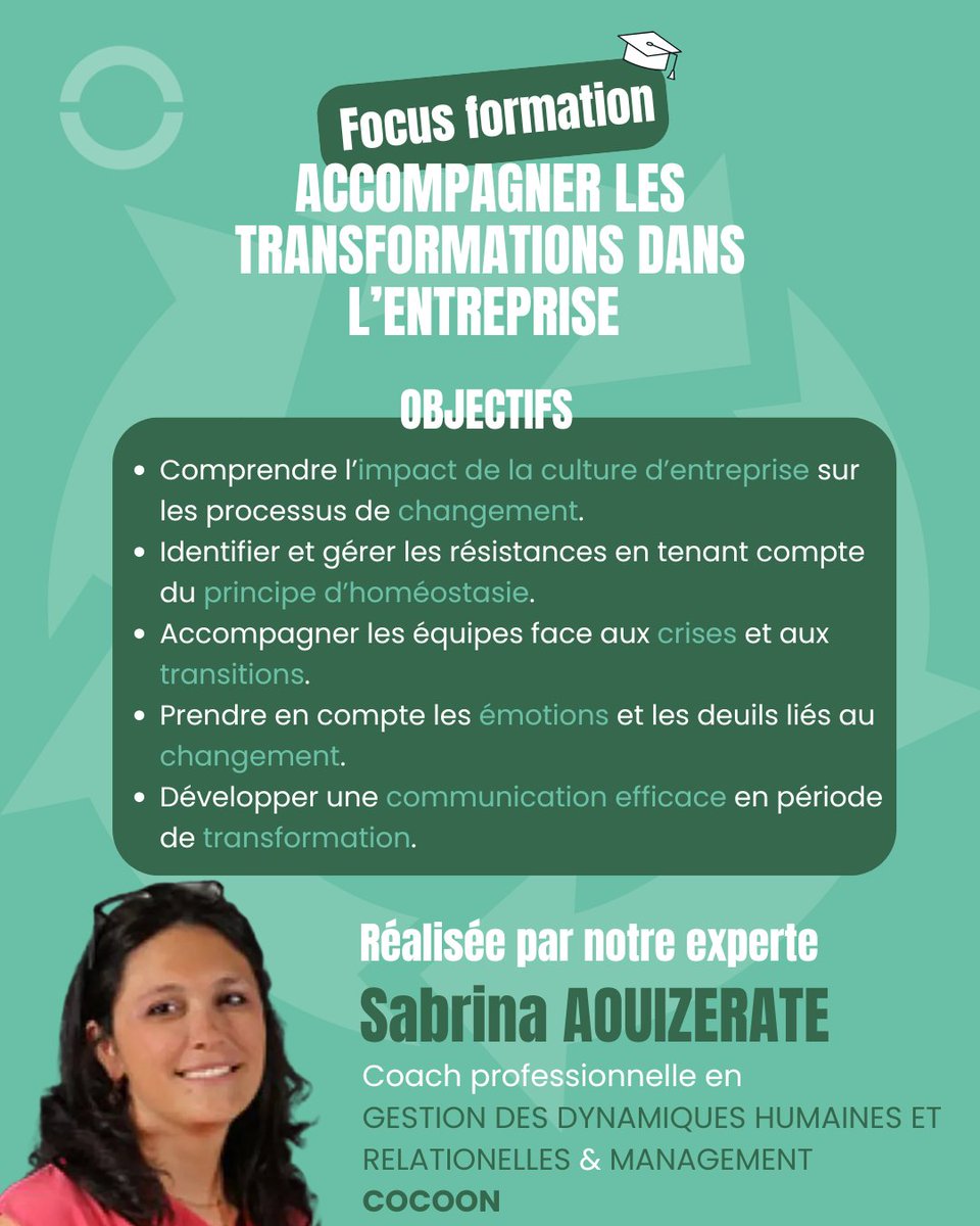 LA COQUE (@lacoquenumeriq) on Twitter photo 🚀Managers : formez-vous au changement !
Apprenez à gérer les résistances, mobiliser les émotions et renforcer l’engagement des équipes grâce à des outils concrets.
🌟Communication, transition, leadership : soyez prêts !
📍La Coque
👤<a href="/SabAouizerate/">Sabrina AOUIZERATE</a>
#Management #Changement 🚀Managers : formez-vous au changement !
Apprenez à gérer les résistances, mobiliser les émotions et renforcer l’engagement des équipes grâce à des outils concrets.
🌟Communication, transition, leadership : soyez prêts !
📍La Coque
👤<a href="/SabAouizerate/">Sabrina AOUIZERATE</a>
#Management #Changement