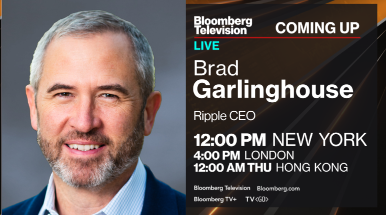Bloomberg Crypto (@crypto) on Twitter photo COMING UP: <a href="/Ripple/">Ripple</a> CEO <a href="/bgarlinghouse/">Brad Garlinghouse</a> joins <a href="/BloombergTV/">Bloomberg TV</a> to discuss the SEC dropping its landmark crypto case against the company.
Tune in live at 12pm ET trib.al/gMSOq0V COMING UP: <a href="/Ripple/">Ripple</a> CEO <a href="/bgarlinghouse/">Brad Garlinghouse</a> joins <a href="/BloombergTV/">Bloomberg TV</a> to discuss the SEC dropping its landmark crypto case against the company.
Tune in live at 12pm ET trib.al/gMSOq0V