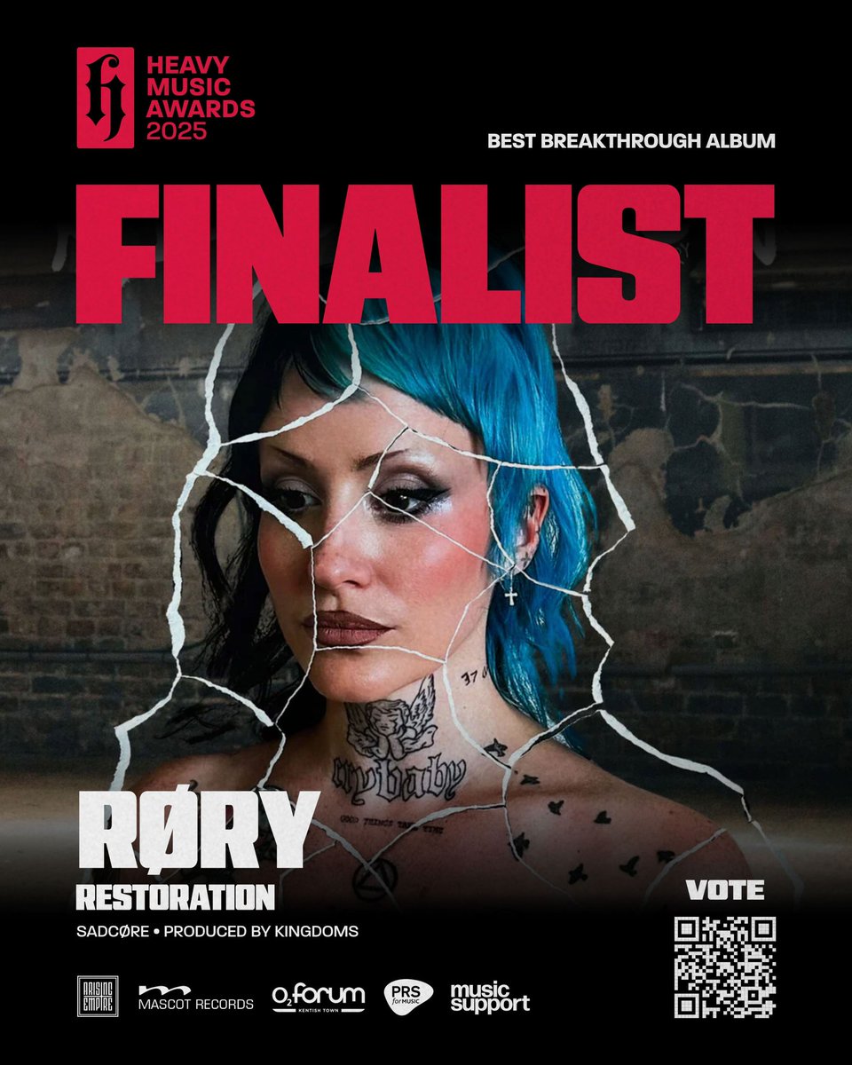 its_R_O_R_Y's tweet image. I can’t believe I’m writing this… I’ve been nominated for TWO @heavymusicawds 😭

•BREAKTHROUGH ALBUM
•BREAKTHROUGH LIVE

Thank you beyond words. 

If you’d like to vote, you can do it here ♥️

vote.heavymusicawards.com