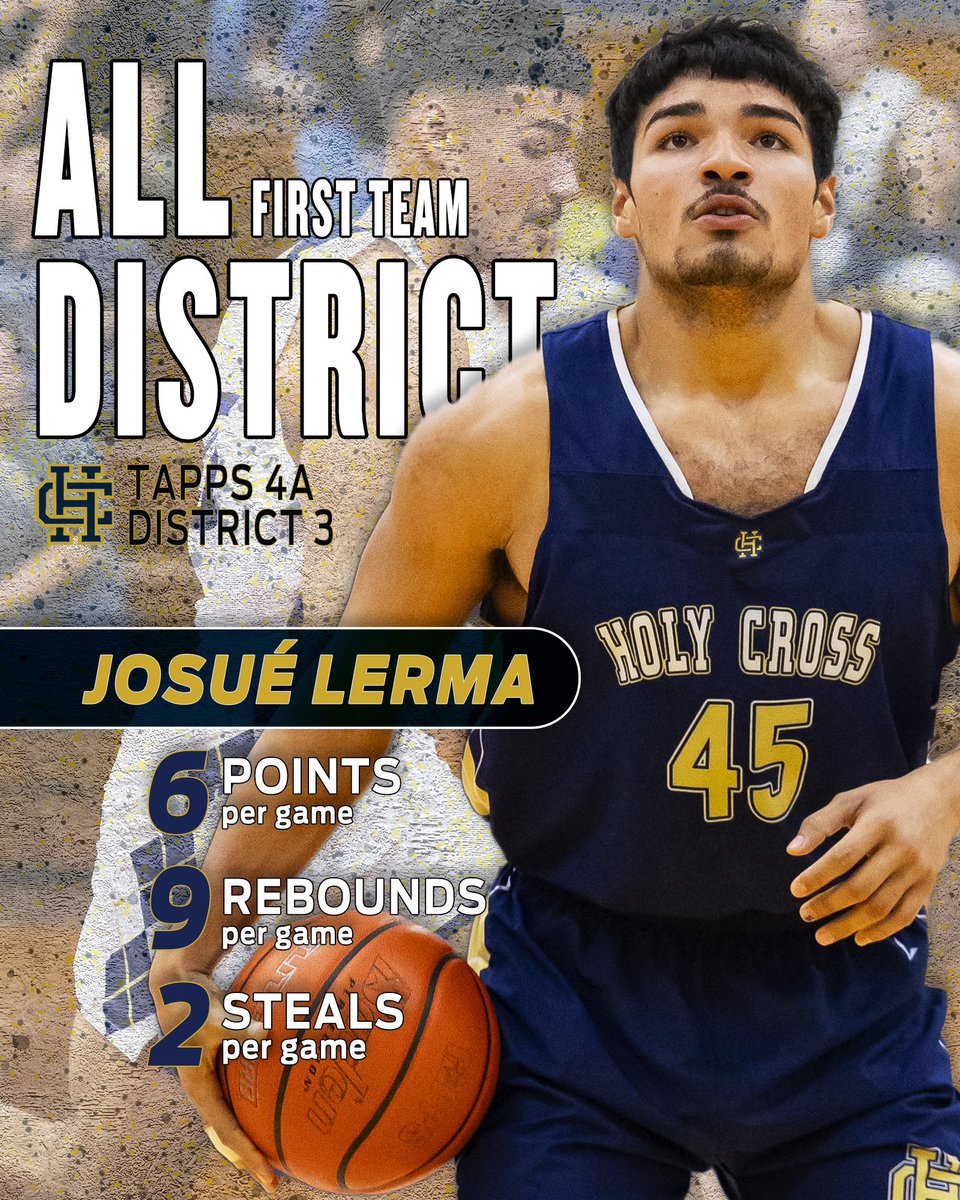 Holy Cross Knights Basketball (@hcbasketball426) on Twitter photo Congratulations to <a href="/Josue20069/">Josue Lerma</a> for earning 1st team all district! Made an immediate impact as soon as he got back on the court!
<a href="/TXPSbasketball/">Texas Private School Basketball</a> <a href="/TXPSMedia/">Texas Private School Media</a> @TXPS_JacobB <a href="/TAPPSbasketball/">TAPPS Basketball</a> Congratulations to <a href="/Josue20069/">Josue Lerma</a> for earning 1st team all district! Made an immediate impact as soon as he got back on the court!
<a href="/TXPSbasketball/">Texas Private School Basketball</a> <a href="/TXPSMedia/">Texas Private School Media</a> @TXPS_JacobB <a href="/TAPPSbasketball/">TAPPS Basketball</a>