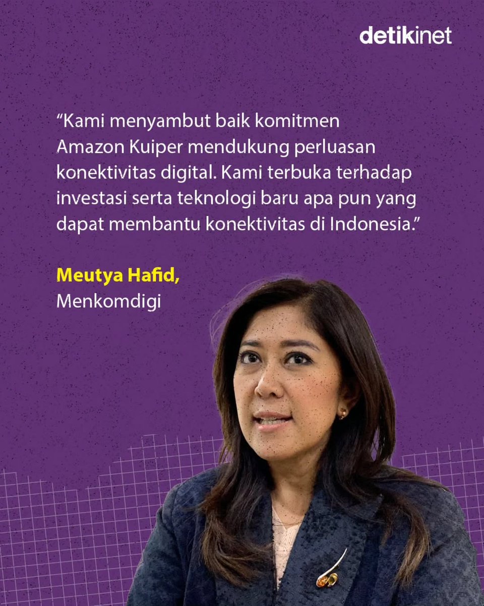 detikinet's tweet photo. Satelit Amazon Kuiper mau mendarat di Indo. Bakal jadi saingan Starlink Elon Musk nih. 👀 📡🚀
Trus gimana ya nasib Satelit Satria-1?
#AmazonKuiper #Satria1 #Komdigi #detikInet https://t.co/ziR9SS2cFE