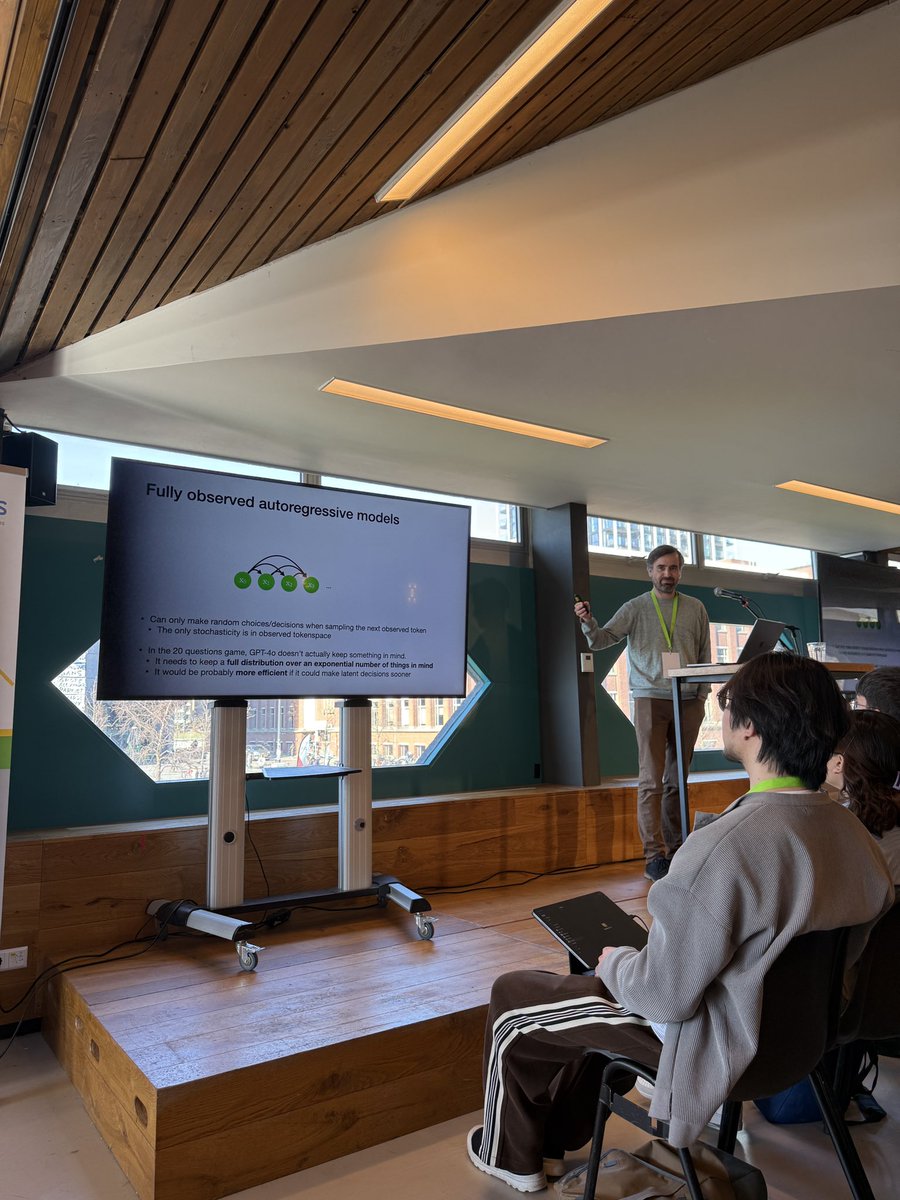 Yuki (@y_m_asano) on Twitter photo <a href="/_rockt/">Tim Rocktäschel</a> <a href="/GoogleDeepMind/">Google DeepMind</a> <a href="/UCL_DARK/">UCL DARK</a> And for our final talk of the day: <a href="/dpkingma/">Durk Kingma</a> from <a href="/AnthropicAI/">Anthropic</a>. From the '20 questions game' to generative models, VAEs and optimizers. The topics covered in this year's school are broad and highly relevant for all researchers in this domain! 🎉 <a href="/_rockt/">Tim Rocktäschel</a> <a href="/GoogleDeepMind/">Google DeepMind</a> <a href="/UCL_DARK/">UCL DARK</a> And for our final talk of the day: <a href="/dpkingma/">Durk Kingma</a> from <a href="/AnthropicAI/">Anthropic</a>. From the '20 questions game' to generative models, VAEs and optimizers. The topics covered in this year's school are broad and highly relevant for all researchers in this domain! 🎉