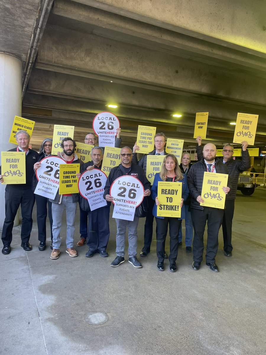 Proud to stand with <a href="/afa_cwa/">AFA-CWA</a> Flight Attendants at Logan Airport fighting for a stable life