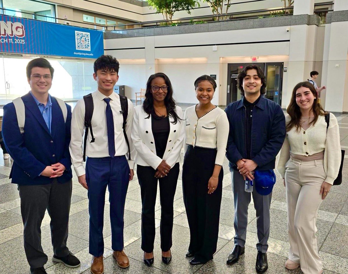 A heartfelt thank you to Alan, Evan, Lacy, Thomas &amp; Valentina who served on the February Board of Trustees student panel to share their LMU experience. These thoughtful leaders exemplify LMU’s mission through their dedication to service, academic excellence, and leadership.