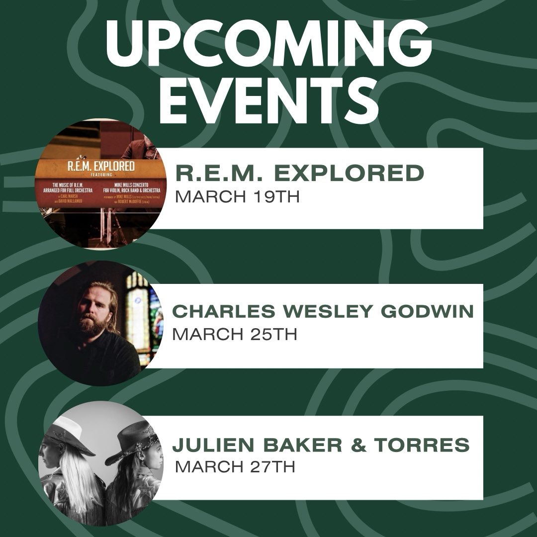 ouperformingart's tweet photo. Check out this lineup! Grab a ticket at https://t.co/8SaJnBx7Sd.🎟️

#UpcomingEvents #JulienBaker #livemusic #SavetheDate #CWG https://t.co/sGEd2n0wJg