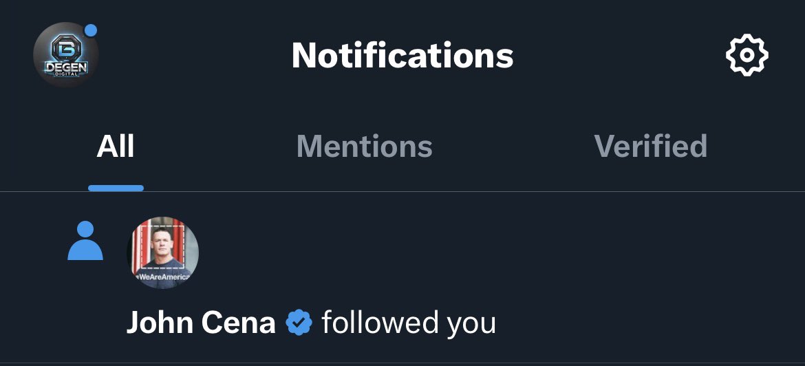 DGenDigital's tweet image. Appreciate the follow @JohnCena 

Good attracts good

$UFD 🦄💨✨