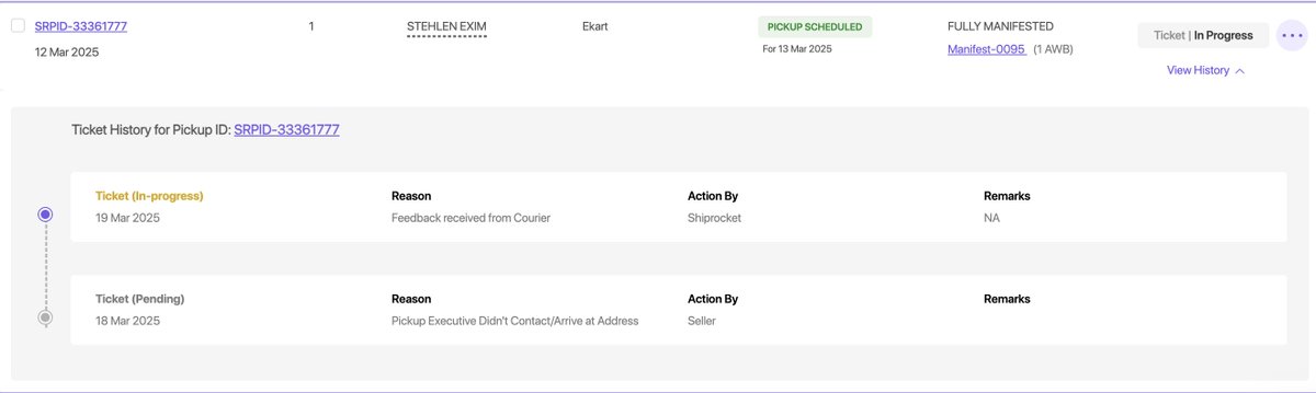 whoak_'s tweet photo. Absolute disaster with @ShiprocketIndia ! Pickup scheduled for March 13th—no one showed up, no contact, just endless excuses. Now a ticket is ‘in progress’ with ZERO updates. How hard is it to get a simple pickup right? Pathetic service https://t.co/tLpC7P1Fau