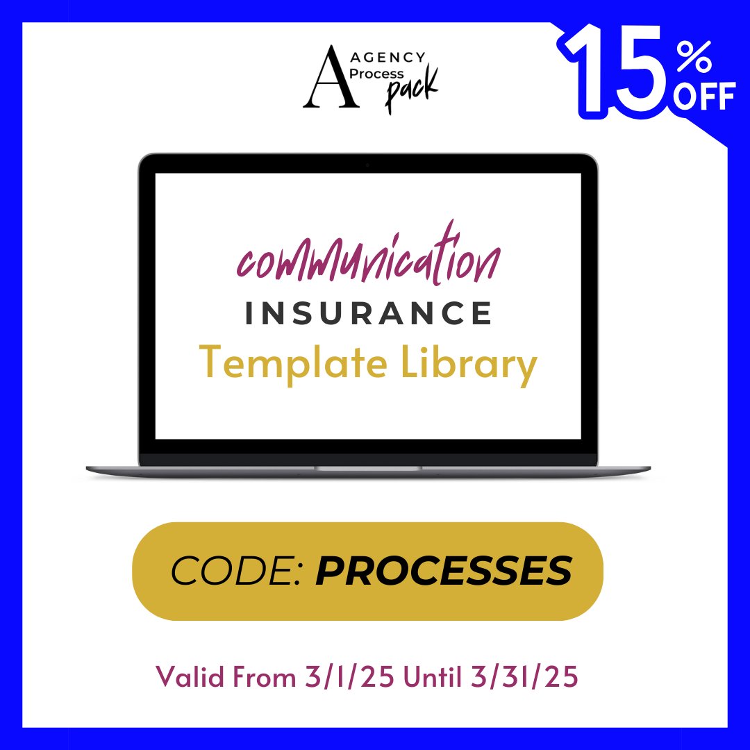 Appsinsurance's tweet image. 🚨 Transform Your Agency’s Communication with the Power of Templates! 🚨

💥 LIMITED TIME OFFER: Get 15% OFF with code PROCESSES
🗓️ This deal is valid until March 31, 2025! Check it out here: hubs.ly/Q0339r4t0

#InsuranceExcellence #TemplateLibrary #AgencyEfficiency