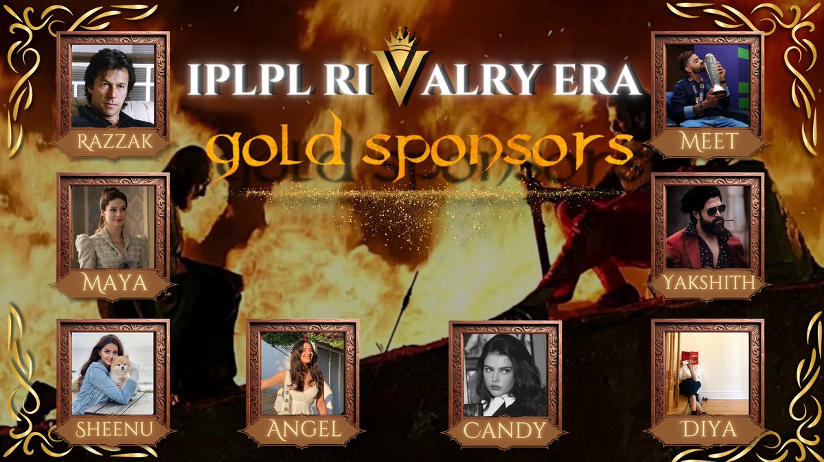 Welcome To IPLPL RIVALRY ERA.

This Game is Sponsored by These Wonderful People.

#IPLPL