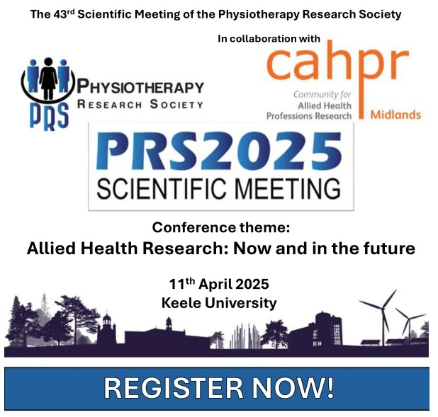 OfficialCAHPR (@officialcahpr) on Twitter photo EVENT: Allied Health Research - Now and in the future.
🗓️11th April at Keele University
Hosted by CAHPR Midlands <a href="/CAHPR_EM_hub/">CAHPR EM Hub</a> <a href="/CAHPRWestMids/">CAHPR West Mids</a> and <a href="/PhysioResSoc/">Physiotherapy Research Society (PRS)</a> prs.csp.org.uk/content/prs-an…
See more CAHPR events cahpr.org.uk/upcoming-event… EVENT: Allied Health Research - Now and in the future.
🗓️11th April at Keele University
Hosted by CAHPR Midlands <a href="/CAHPR_EM_hub/">CAHPR EM Hub</a> <a href="/CAHPRWestMids/">CAHPR West Mids</a> and <a href="/PhysioResSoc/">Physiotherapy Research Society (PRS)</a> prs.csp.org.uk/content/prs-an…
See more CAHPR events cahpr.org.uk/upcoming-event…