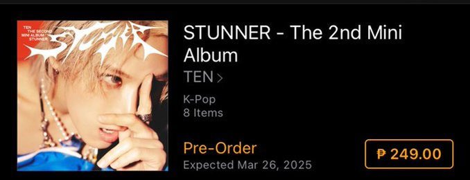 Hi, <a href="/SMTOWNGLOBAL/">SMTOWN</a> <a href="/NCTsmtown/">NCT</a> @WayV_Official
#SM_ClarifyStunnerComebackDate: Upon checking, the release date of Ten's 2nd mini album 'Stunner' on iTunes has been moved to Mar 26th from Mar 24th on multiple regions. #TEN_STUNNER #TEN_BAMBOLA #TEN #李永钦 #เตนล์ #텐 #TENLEE