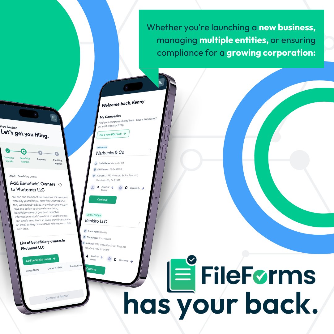 From startups to enterprises, we handle filings so you can focus on growth:

✅ Small Businesses – LLC formations, reports, compliance.
✅ Corporations – Multi-state filings &amp; agent services.
✅ CPAs &amp; Lawyers – Scalable client solutions.

 fileforms.com/who-we-serve/