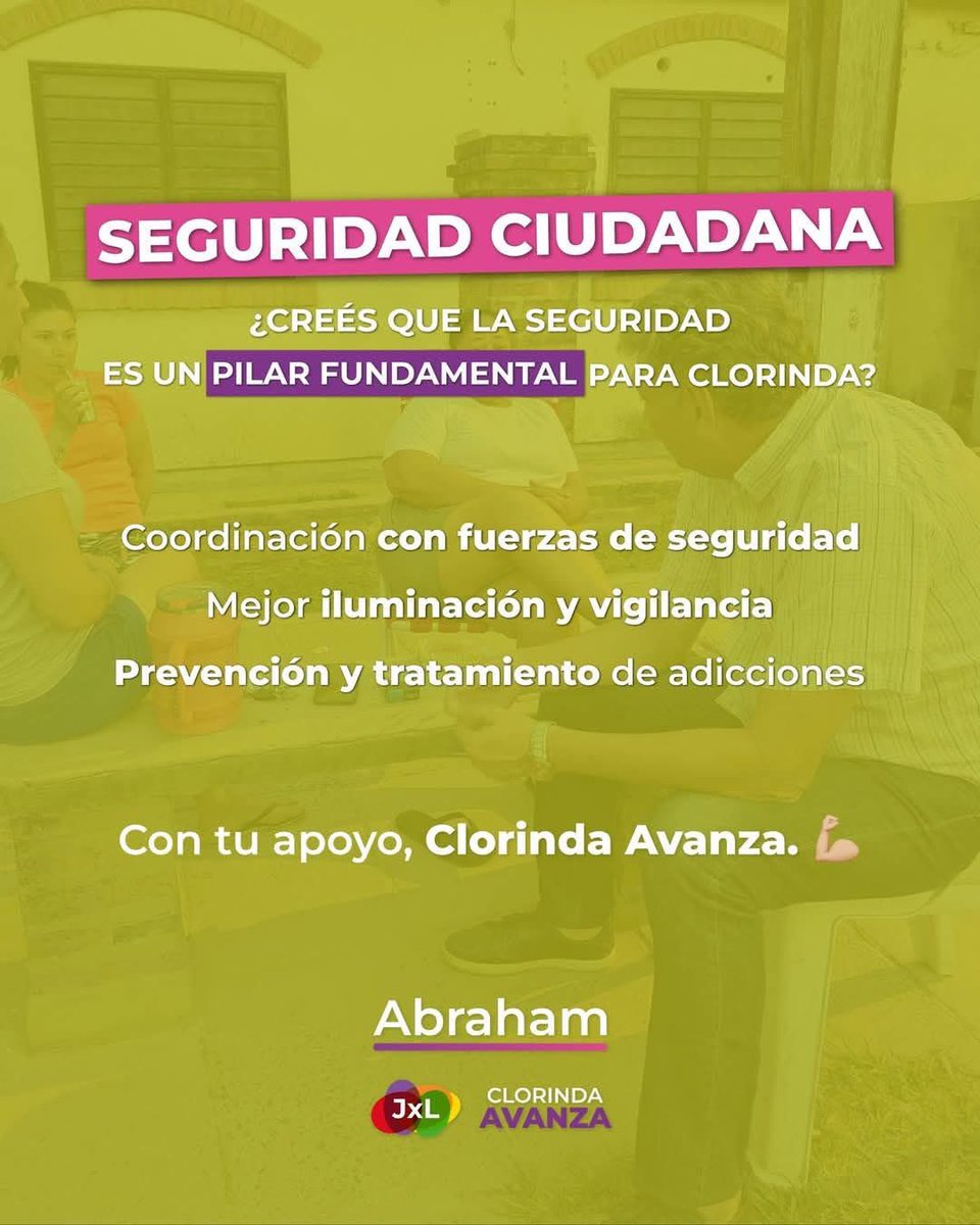 ASkierkier's tweet photo. 🤔 ¿Creés que la seguridad es un pilar fundamental para el futuro de Clorinda? 👮🏻‍♂️

Nuestras propuestas ⏩️

#ClorindaAvanza #SeguridadCiudadana #AbrahamSkierkierIntendente https://t.co/4b44ve0msA