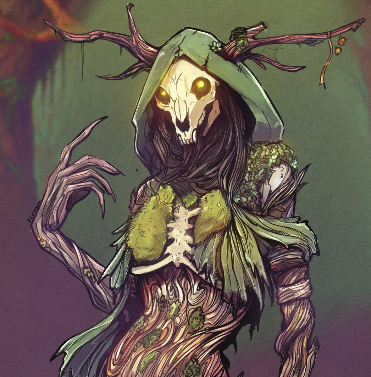 My little guardian of the forest is finished, now time to draw some more of her