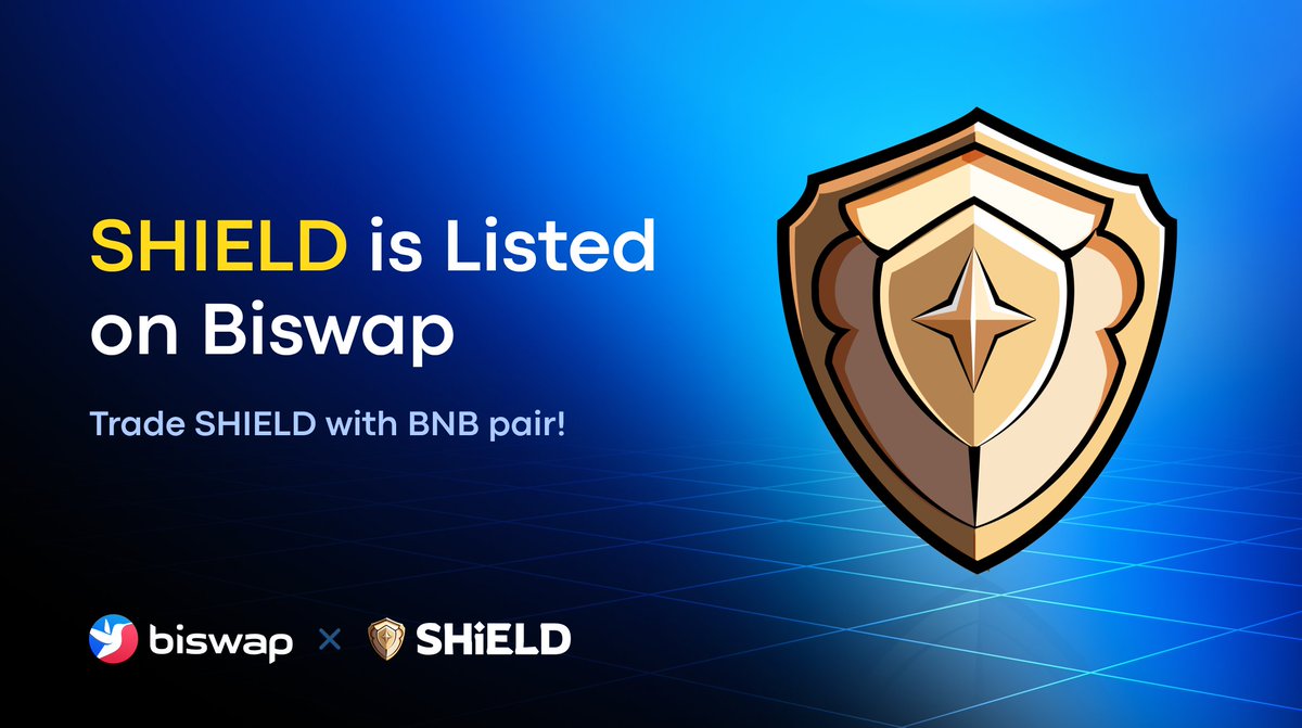 Biswap_Dex's tweet image. 🛡️ Biswap DEX x @ShieldProtocols Partnership

Trade $SHIELD - $BNB with low fees &amp;amp; 0% limit orders: biswap.org/swap?outputCur…

SHIELD brings synthetic assets to $BNB, staking rewards, AI security &amp;amp; true DAO governance

❤️ + 🔁 + tag 2 friends = 🎁 $50/5 winners!