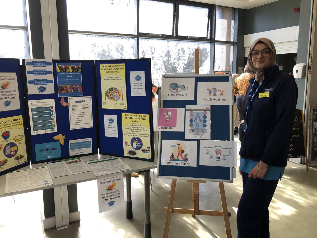NHSGGCMHPT's tweet photo. Some great information on nutrition and hydration thanks to Dietitian Tabasam and thank you to Fi aka @artinthegart and the café volunteers for the Global Tea Party at Gartnavel Royal Hospital @NHSGGCDiet @NHSGGC https://t.co/xJpOpfSHPE