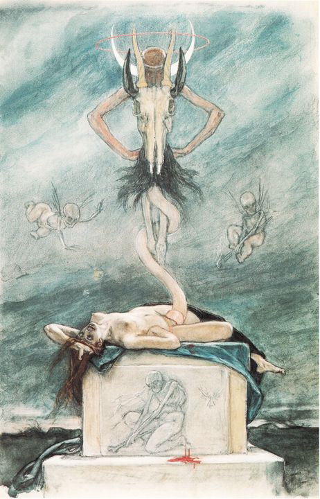 Freepaganpages's tweet photo. Art of the Day: "Satanic Sacrifice". Buy at: https://t.co/53Z6AyFl1V https://t.co/QmkKg7Lr24
