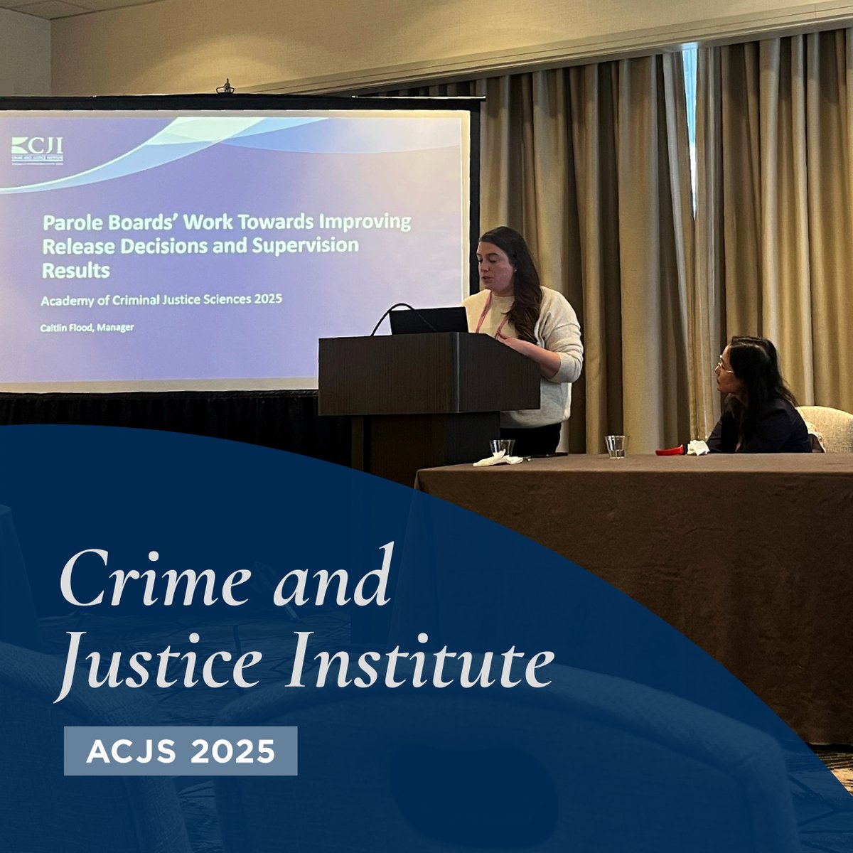 Crime and Justice Institute (@cjiatcrj) on Twitter photo A big thanks to <a href="/ACJS_National/">Academy of Criminal Justice Sciences</a> for hosting our panel on the continued efforts of parole boards to improve release decisions and supervision results! Our team members Caitlin Flood, Mei Yang, Jess Hickman, Erica Bower, and Maja Vlajnic were thrilled to share their latest findings A big thanks to <a href="/ACJS_National/">Academy of Criminal Justice Sciences</a> for hosting our panel on the continued efforts of parole boards to improve release decisions and supervision results! Our team members Caitlin Flood, Mei Yang, Jess Hickman, Erica Bower, and Maja Vlajnic were thrilled to share their latest findings