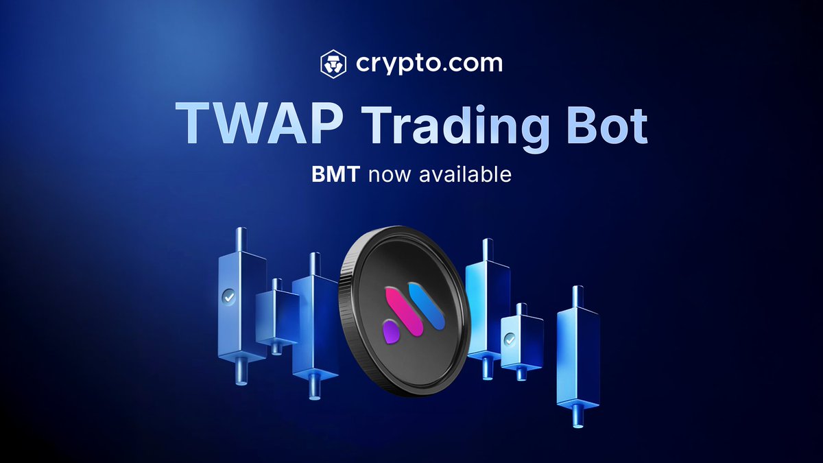 1 new token added to the TWAP Trading Bot: $BMT 🤖 ✓ Execute large trades  efficiently by splitting them into smaller orders 💱 Reduced price slippage  and minimised risk ➕ A total