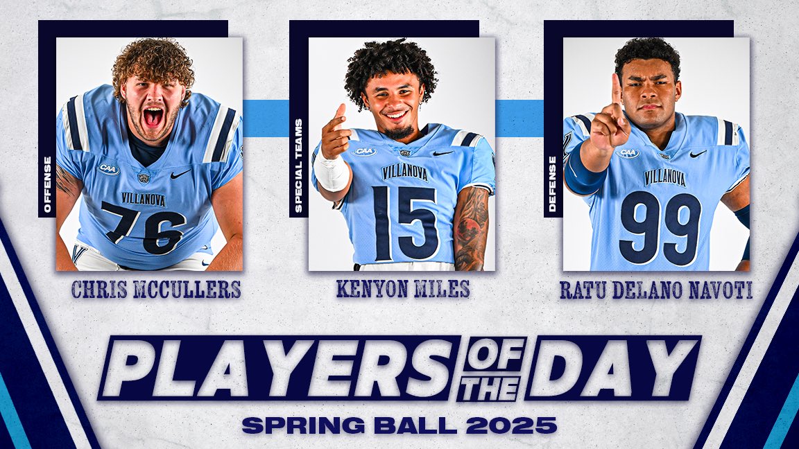 Nova FB Recruiting (@novafbrecruit) on Twitter photo PLAYERS OF THE DAY #4! #TapTheRock #SpringBall
Offense - <a href="/CMcCullers30/">Chris McCullers</a>
Special Teams - <a href="/KenyonMiles/">Kenyon Miles</a>
Defense - <a href="/RDelanoNavoti/">Ratu Delano Navoti 🇫🇯</a> PLAYERS OF THE DAY #4! #TapTheRock #SpringBall
Offense - <a href="/CMcCullers30/">Chris McCullers</a>
Special Teams - <a href="/KenyonMiles/">Kenyon Miles</a>
Defense - <a href="/RDelanoNavoti/">Ratu Delano Navoti 🇫🇯</a>