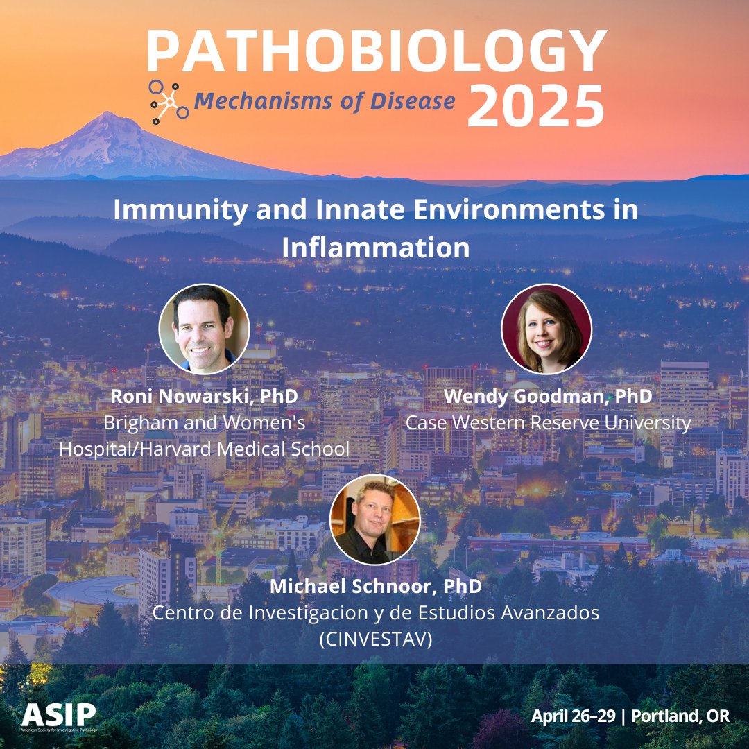 American Society for Investigative Pathology (@asipath) on Twitter photo Speakers from <a href="/BrighamWomens/">Brigham and Women's Hospital</a>/<a href="/harvardmed/">Harvard Medical School</a>, <a href="/cwru/">Case Western Reserve</a>, <a href="/cinvestav/">Cinvestav</a> will provide insights into various aspects of innate and adoptive #immunity in #inflammation. Check out the full #Pathobiology2025 program bit.ly/3yOeuxu Speakers from <a href="/BrighamWomens/">Brigham and Women's Hospital</a>/<a href="/harvardmed/">Harvard Medical School</a>, <a href="/cwru/">Case Western Reserve</a>, <a href="/cinvestav/">Cinvestav</a> will provide insights into various aspects of innate and adoptive #immunity in #inflammation. Check out the full #Pathobiology2025 program bit.ly/3yOeuxu