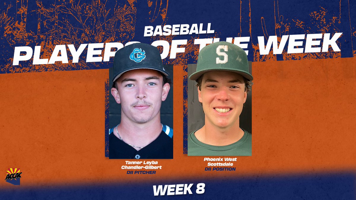 ACCAC Baseball Players of the Week - Week 8

➡️Leyba strikes out 10
➡️West collects 9 hits