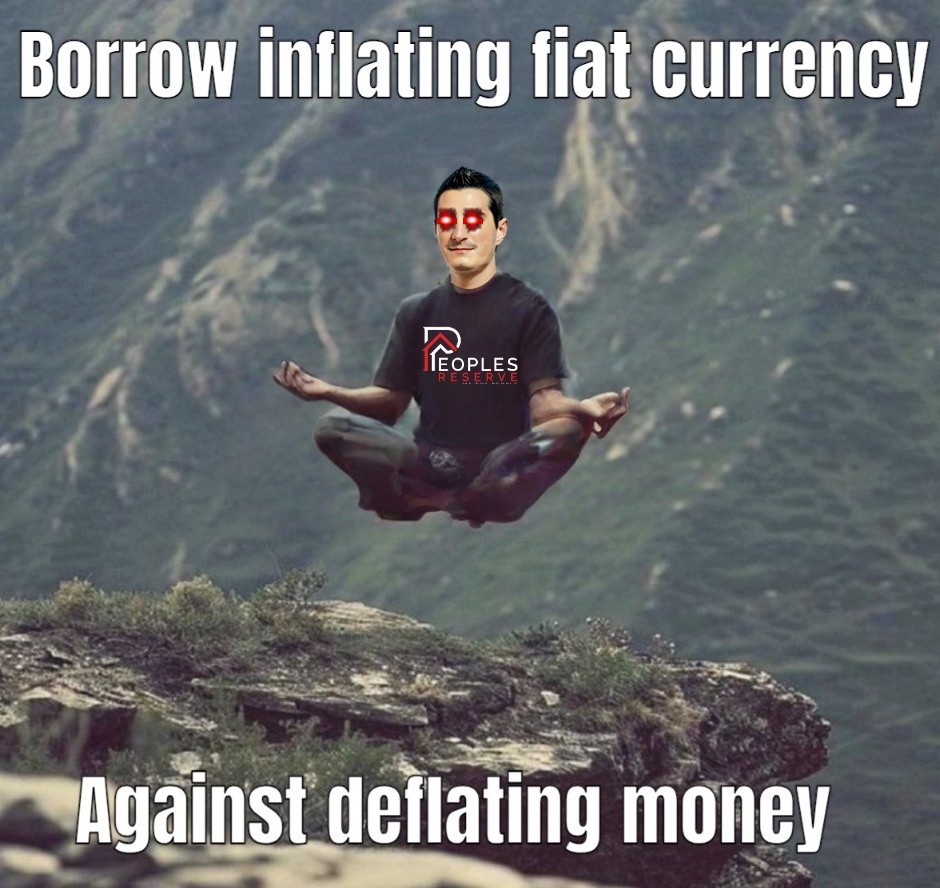 Bitcoin Yield is NOT earned by lending it out to counterparties ❌

$BTC Yield is paid by bitcoin's CAGR in the form of reduced burden of debt over period of loan ✅

Fiat currency looses value over time

Engineered money gains value over time

This is why you borrow inflating