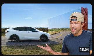 JustVibesX's tweet photo. If someone runs over someone with a Tesla, just show this video of Mark Rober and win the case. 😂 https://t.co/sTdHO4tMKl