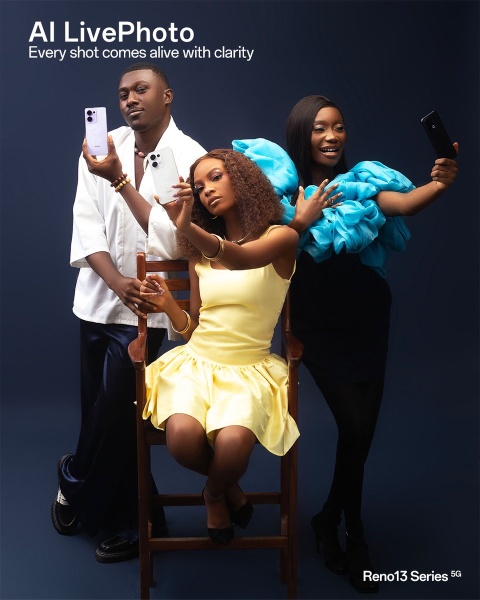 OPPONigeria's tweet photo. Some moments aren’t just meant to be captured, they're meant to be re-lived.

With AI Live Photo in the Reno13 Series, every shot stays crisp, clear, and full of life.

#Reno13 #Reno13F #Reno13Series #OPPOReno13Series #LiveInTheMoment https://t.co/rDZopMNWgA