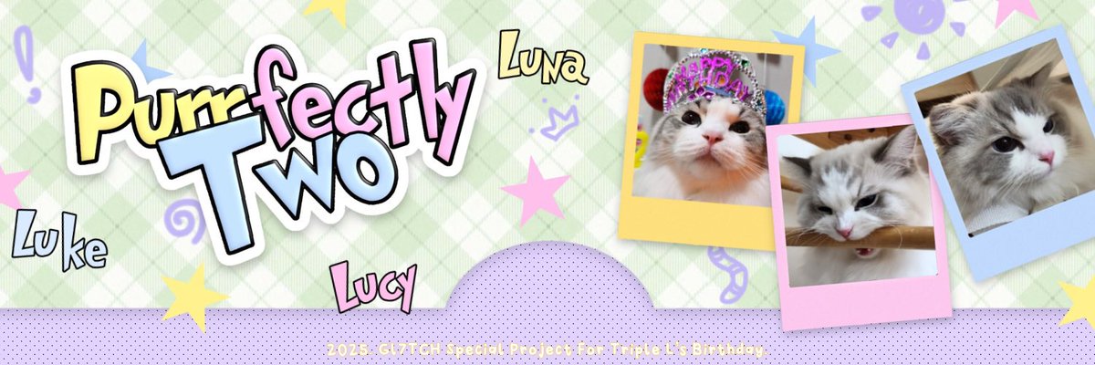 ᅠ 
Tail wags! Here’s the time to show off your cat-tastic photo in a 𝙨𝗽𝗲𝖼𝗂𝖺𝗹 𝗳𝙧𝖺𝗺𝗲 of celebrating the second birthday of Luna, Lucy, and Luke!

🐈‍⬛:  s.id/cTrTQ
ᅠ
