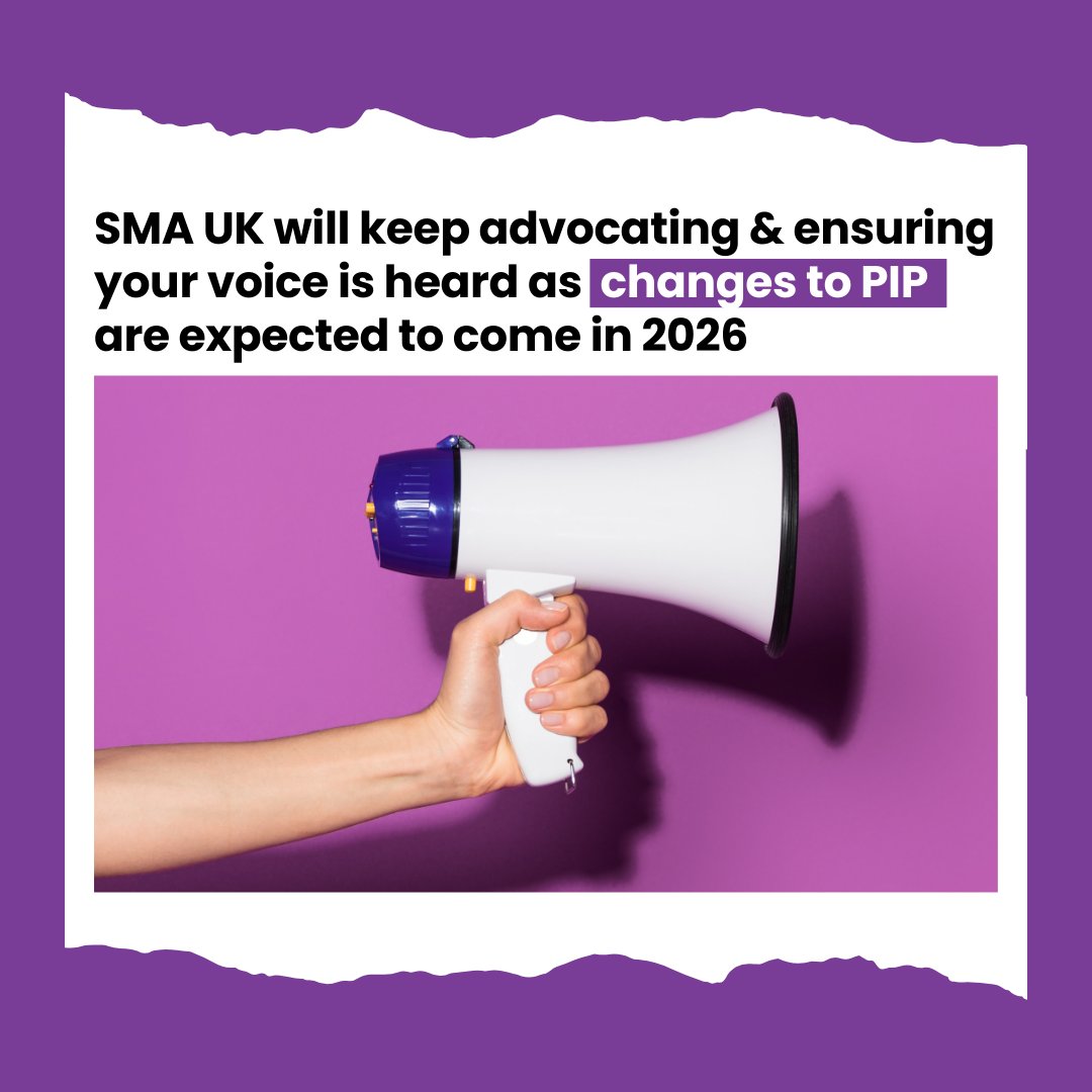 SMA_UK_'s tweet photo. π’ Changes to PIP are coming in 2026, but what do they mean for people with SMA? The good news: eligibility remains stable for long-term conditions. SMA UK will keep advocating & ensuring your voice is heard. Read more: https://t.co/qe6hsculxk #SMAUK #PIPUpdates https://t.co/jkWLieqpX9