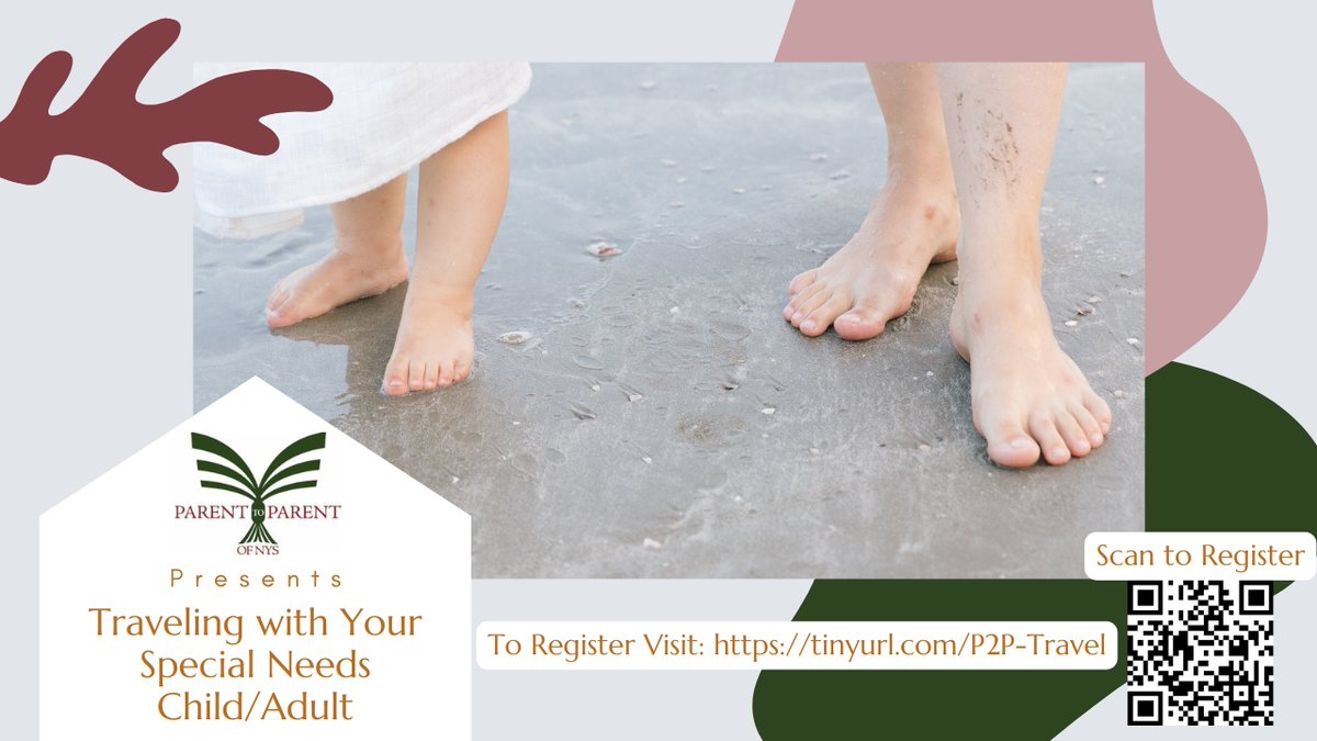 PtoPofNYS's tweet image. Come join us for this Presentation on Traveling with Your Special Needs Child/Adult.
April 3 @ 7:00 pm - 8:30 pm

Register Here: tinyurl.com/P2P-Travel
#travelwithspecialneeds #childrenwithdisability
#parentsofchildrenwithspecialneeds
#parentsofchildrenwithdisabilities