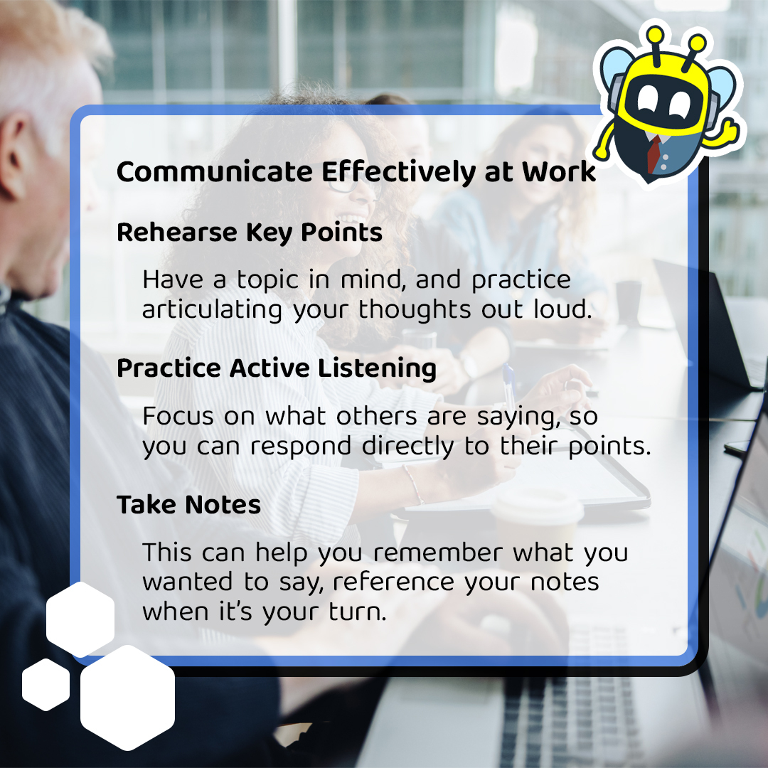 GetWingmate's tweet photo. Are you looking to communicate more effectively at work? Slow down and gather your thoughts so that you can articulate yourself clearly. Looking for more personalized advice? Try https://t.co/t7KU1HOPeN

#LifeWithWingmate #Communication #LifeSkills #SelfImprovement https://t.co/6IHM8CrNh4