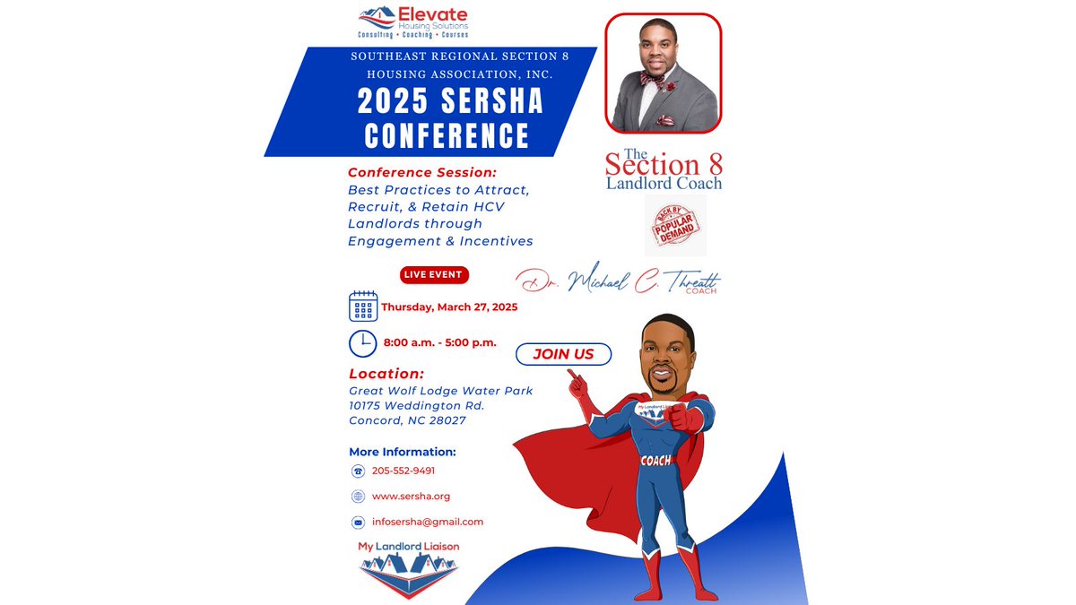 HousingElevate's tweet photo. Join us at the 2025 #SERSHA Conference on Thurs—March 27th at the Concord Great Wolf Lodge Water Park

Session: Best Practices to Attract, Recruit, &amp; Retain #HCV #Landlords through Engagement &amp; Incentives

Register: https://t.co/BY1r9iEUFr
Conference Info: https://t.co/KGkOi971b6 https://t.co/IB3GuJdQmd